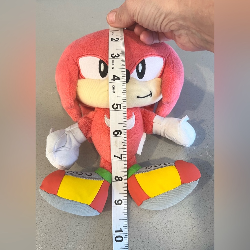 Sonic The Hedgehog 9 Inch Plush Knuckles 30th Anniversary Jakks Stuffed Toy - Picture 9 of 9
